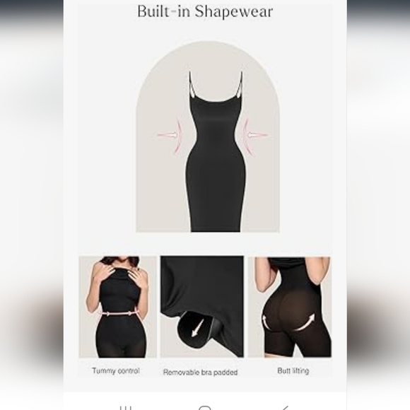 Elegant Black Maxi Dress With Built In Shapewear NWT - Picture 3 of 16